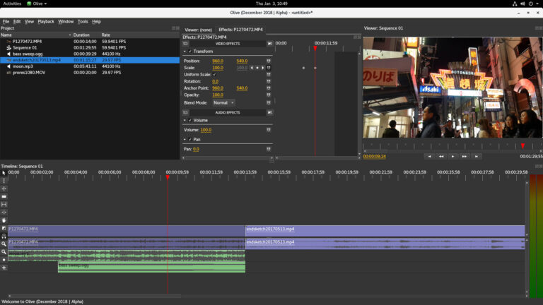 Olive Video Editor, A Free Video Editor