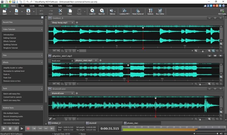 Wavepad Audio Editor A Free Software