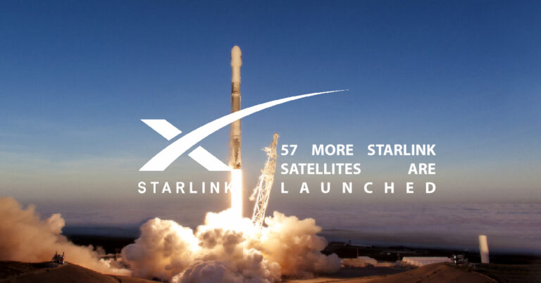 57 More Starlink Satellites Are Launched by SpaceX