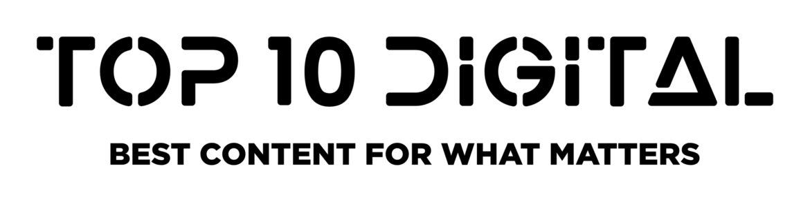Top 10 digital white logo