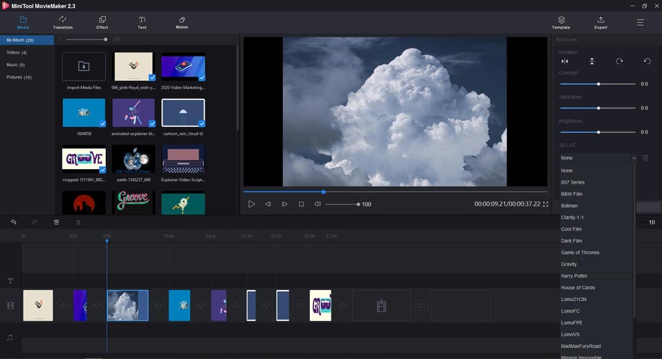 Slideshow with MiniTool movie maker