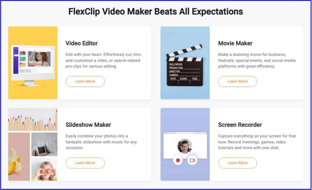 Video editing tools in Flexclip video editor